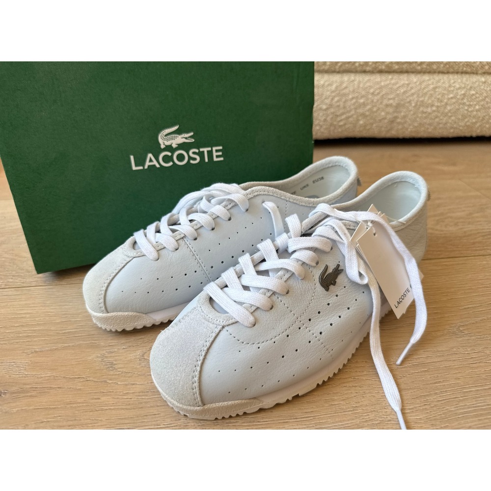 Lacoste Club-Low 125 2 SFA Womens Sneakers Light Blue Leather EU 38 US 7 NWT
